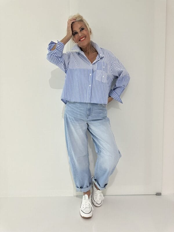 Bluse ShortStripesBW