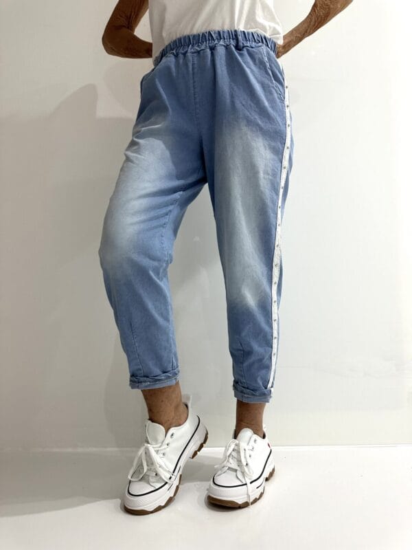 Jeans SchlupfSpitzenband