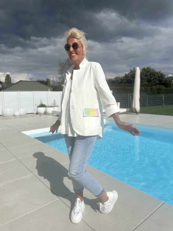 Blazer WhiteSparklePocket