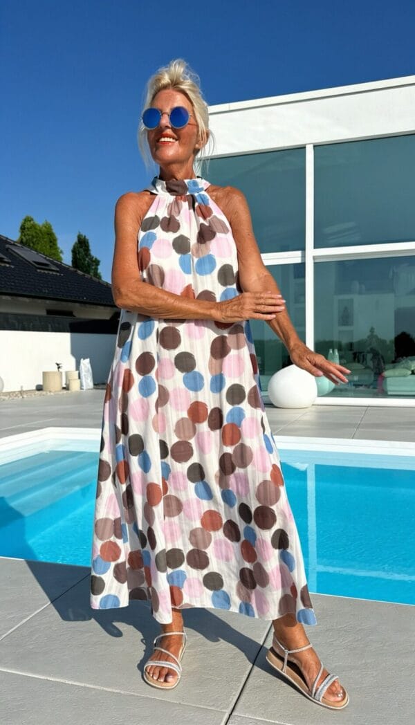 Kleid PunkteHalterneck