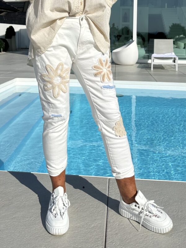 Jeans WhiteFlowers