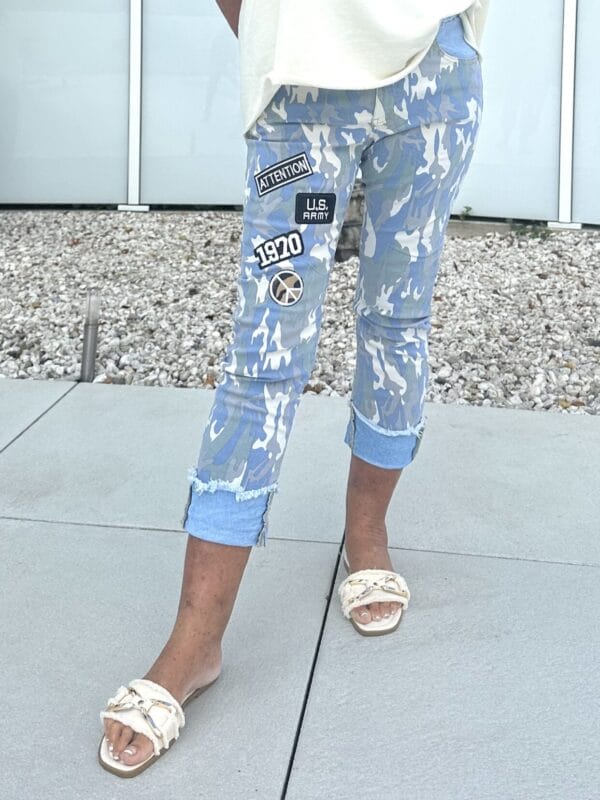 Jeans BlueCamouPatches