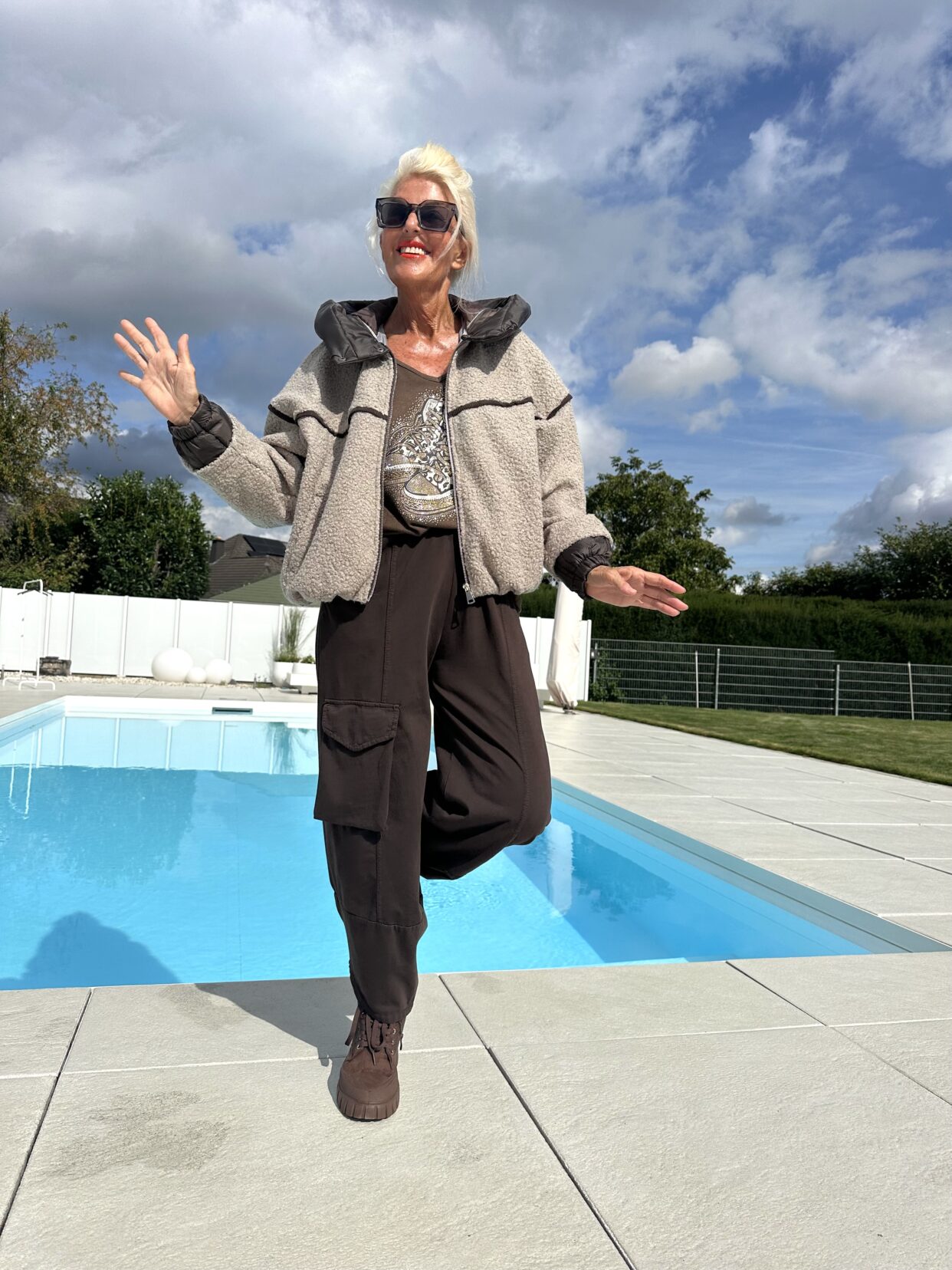 Jacke TeddyContrastKapuze - Image 3