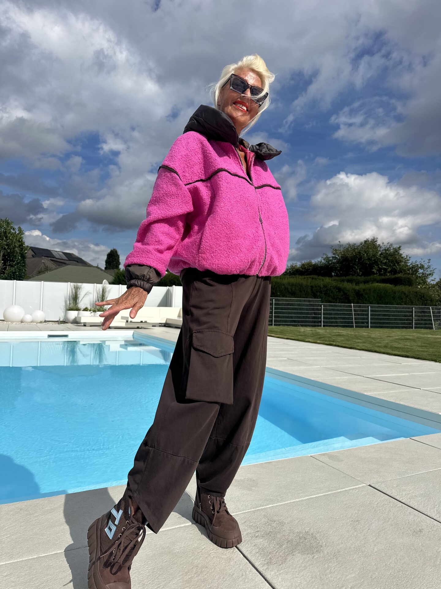 Jacke TeddyContrastKapuze - Image 4