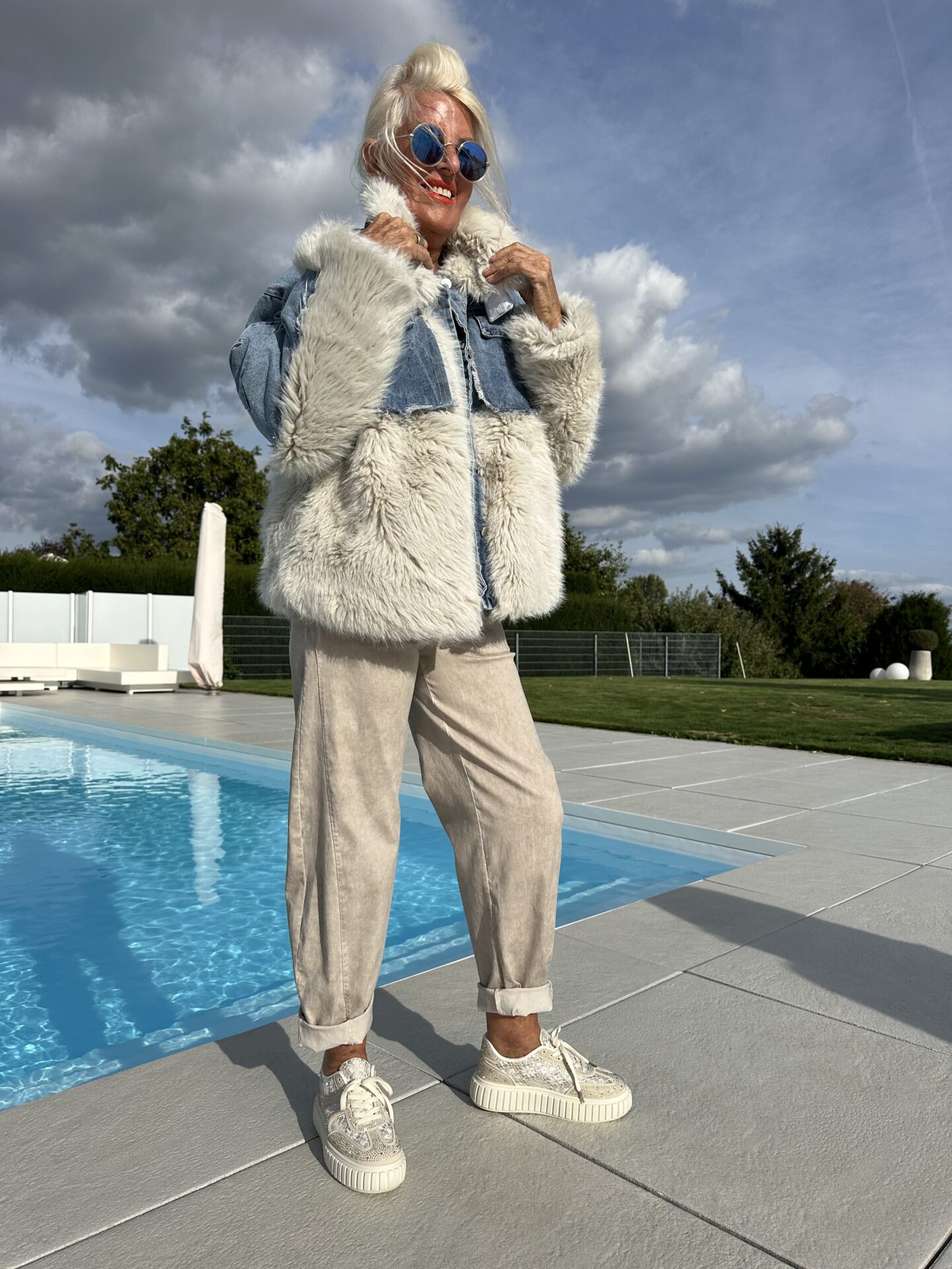Jacke DenimKunstfell