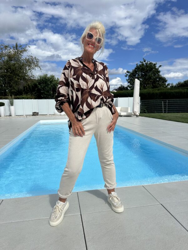 Bluse Blätterprint